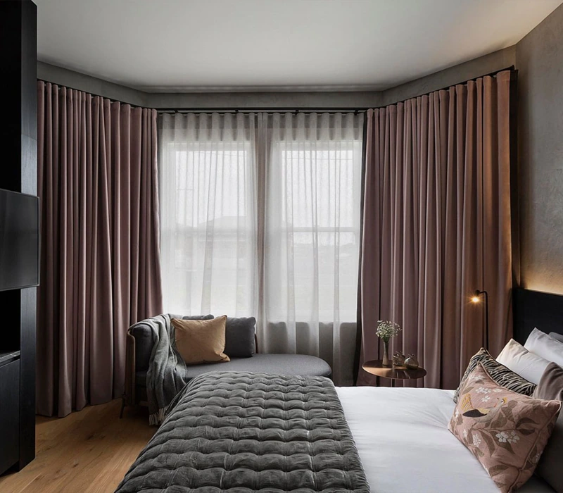Bedroom Wave Curtains in Dubai