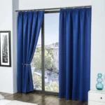 Cali Blue Thermal Blackout Pencil Pleat Drapes