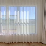 Galaxy Sheer Curtains in cream and white