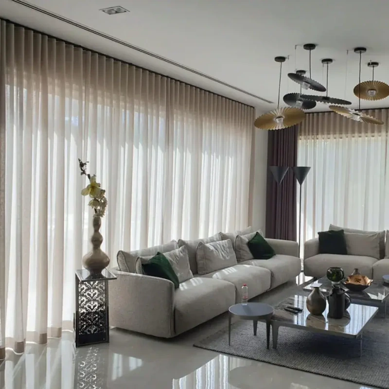 Living Room Sheer Curtains Dubai